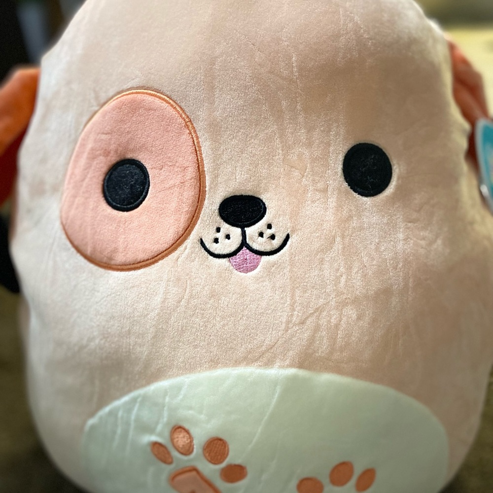 ❤️Squishmallows Peach Dog - Drella- 16in NWT
